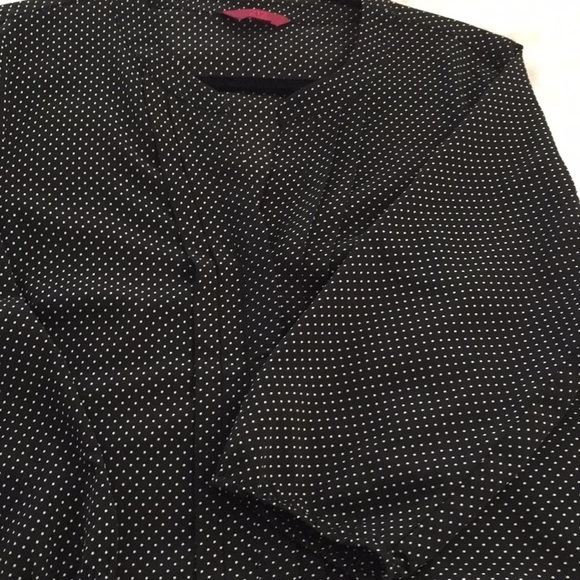 Polka dot button down blouse212 Collection XL - Picture 2 of 5